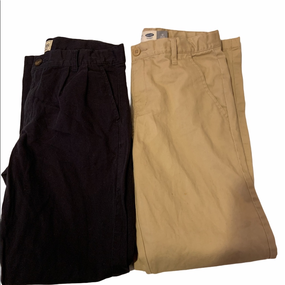 Lot of 2 Boys casual dress pants straight leg 12